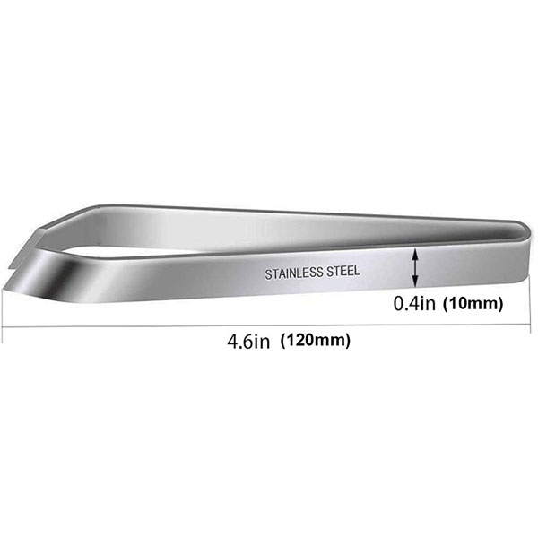 4 3/4" Fish Tweezer, Stainless Steel Diagonal