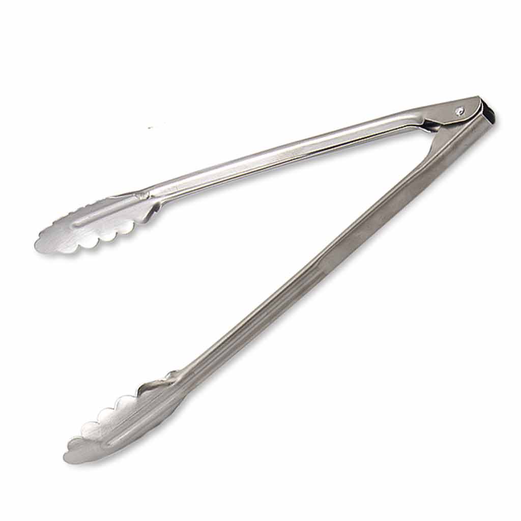 12" Utility Tongs, SS, Satin Finish