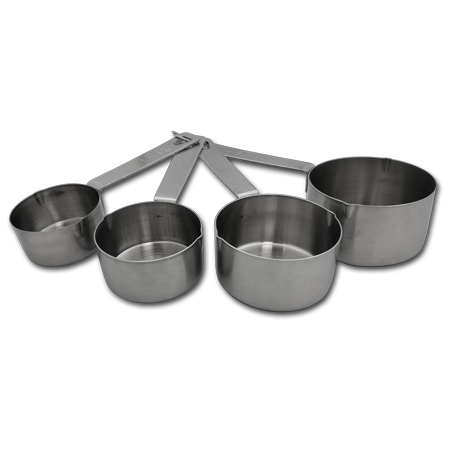 4 Pc. Measuring Cup Set, Heavy Duty, SS