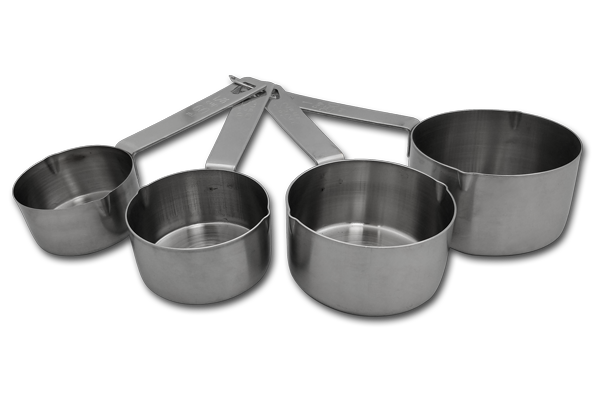 4 Pc. Measuring Cup Set, Heavy Duty, SS