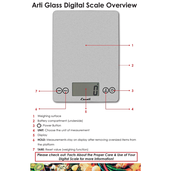 ARTI Glass Digital Scale, Shiny Silver #4