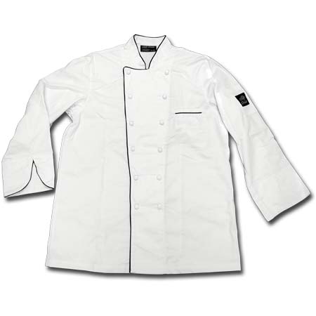 Master Chef Coat with Buttons, 65% Polyester/35% Cotton