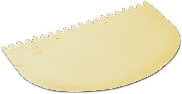 Single Sided Comb Scraper, Ivory, Rounded Teeth