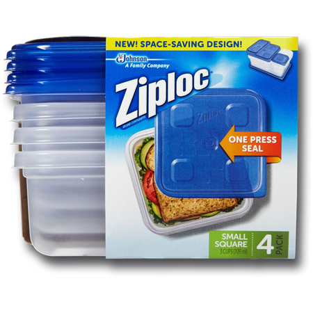 Ziploc 4 Pack Small Square